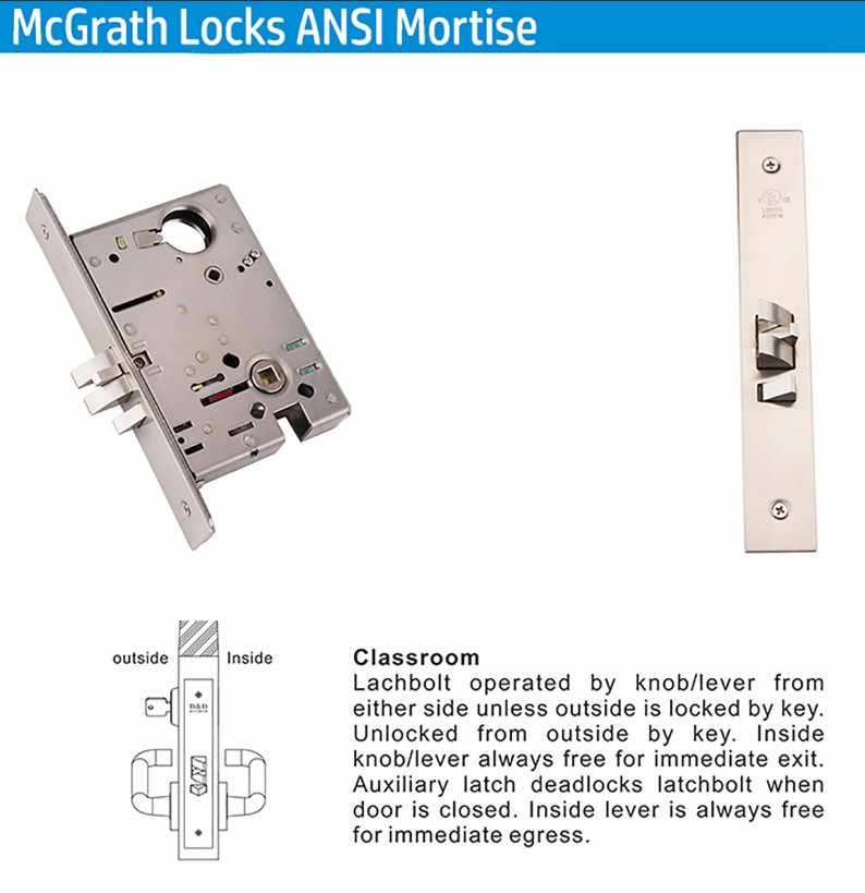 McGrath Locks ANSI Mortise