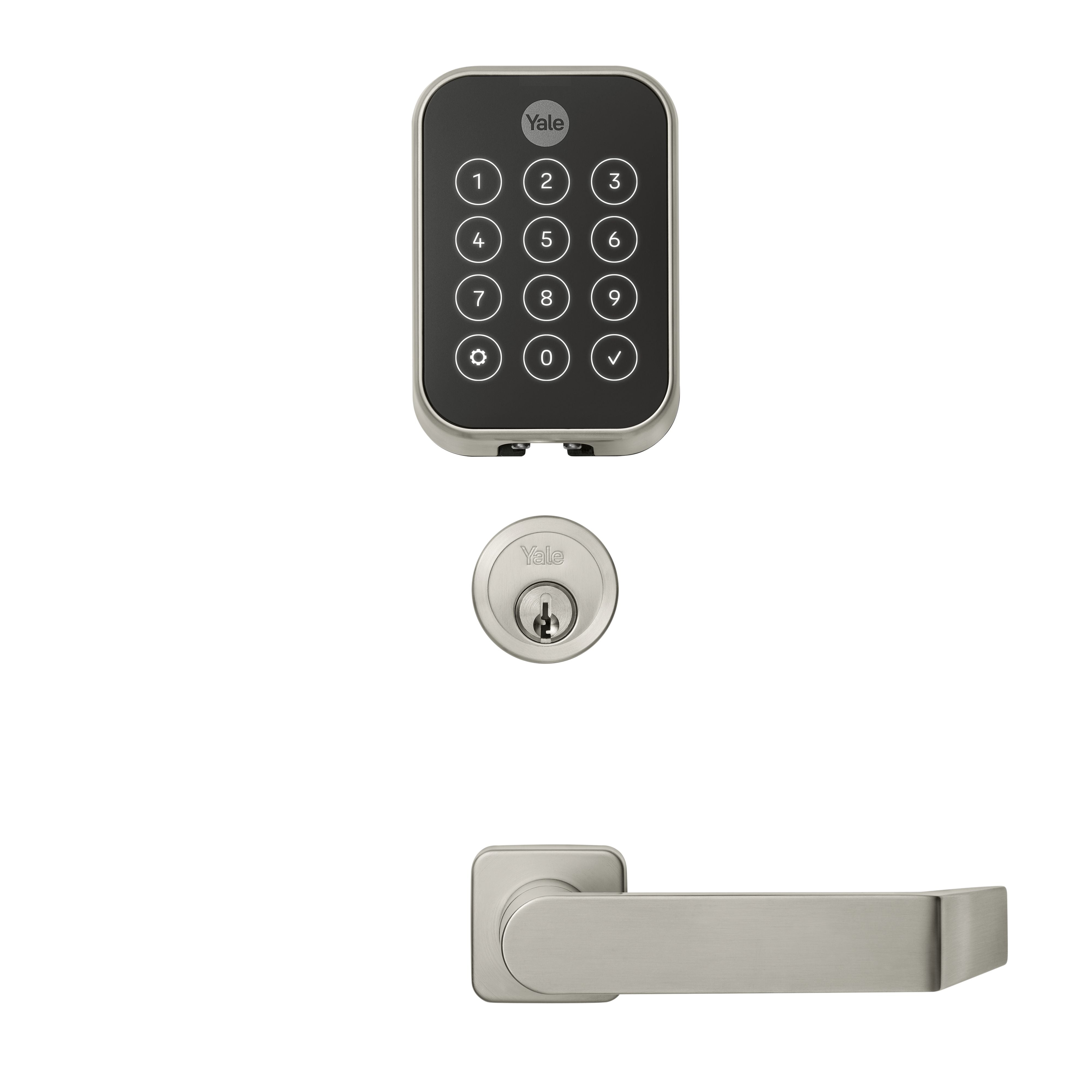 Yale Pro 2 Commercial Mortise Touch Screen Lock with Augusta Lever & Deadbolt  Keyed YMM624-DB